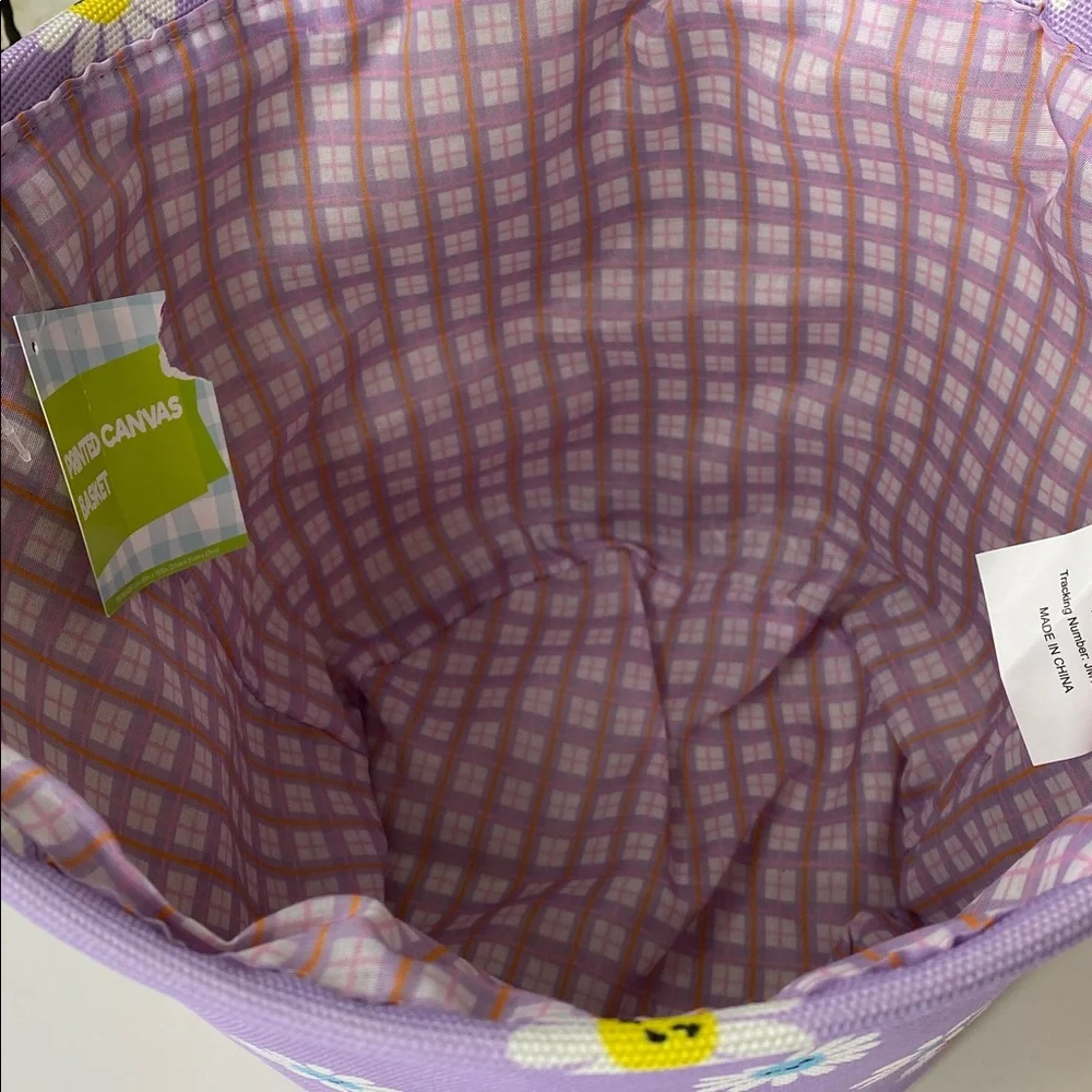 Bella Canvas Purple Floral Kids Basket